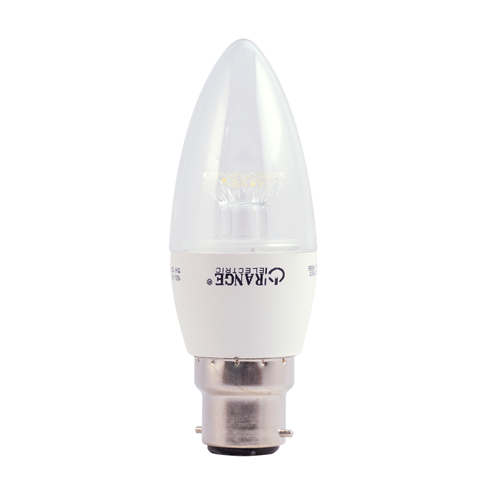 5Watt B22 3000K Clear Candle Light