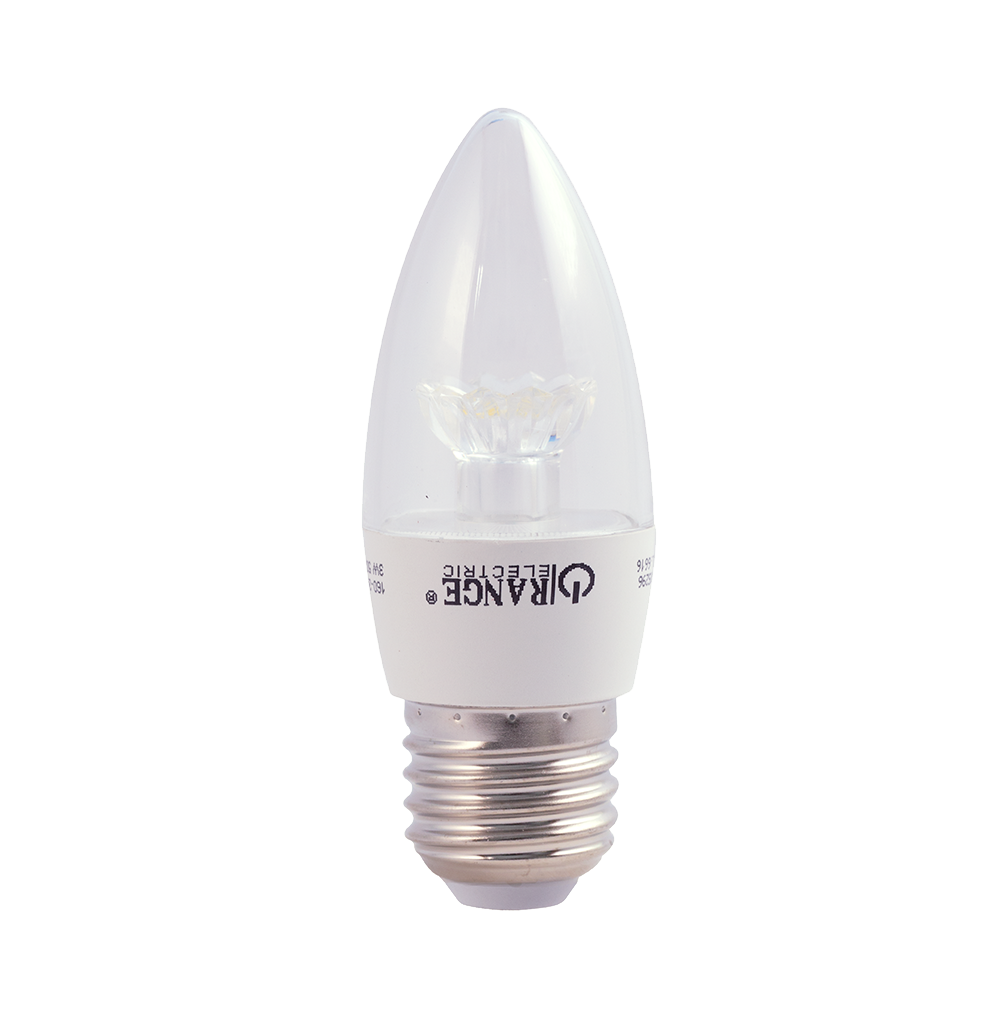 3Watt E27 3000K Clear Candle Light