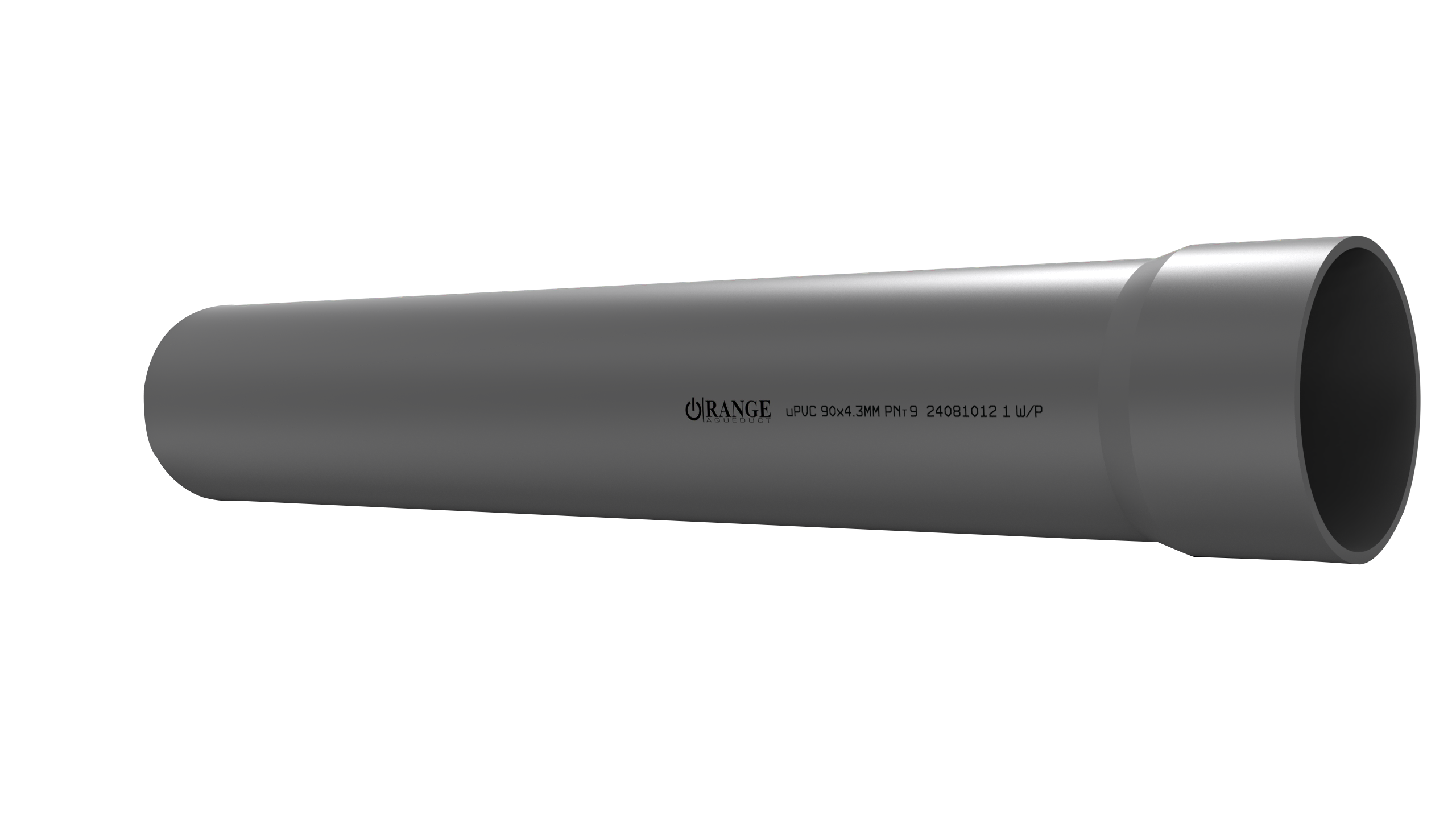 90mm / 3" uPVC Pressure Pipe PNT9 SS