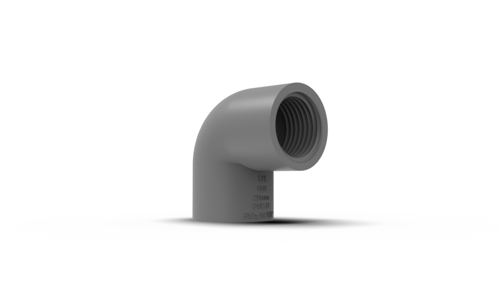 20mm / 1/2″  uPVC Faucet Elbow PNT 14