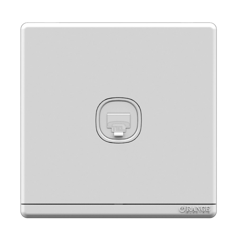 ODESSA 1Gang 4Wire Telephone Outlet White