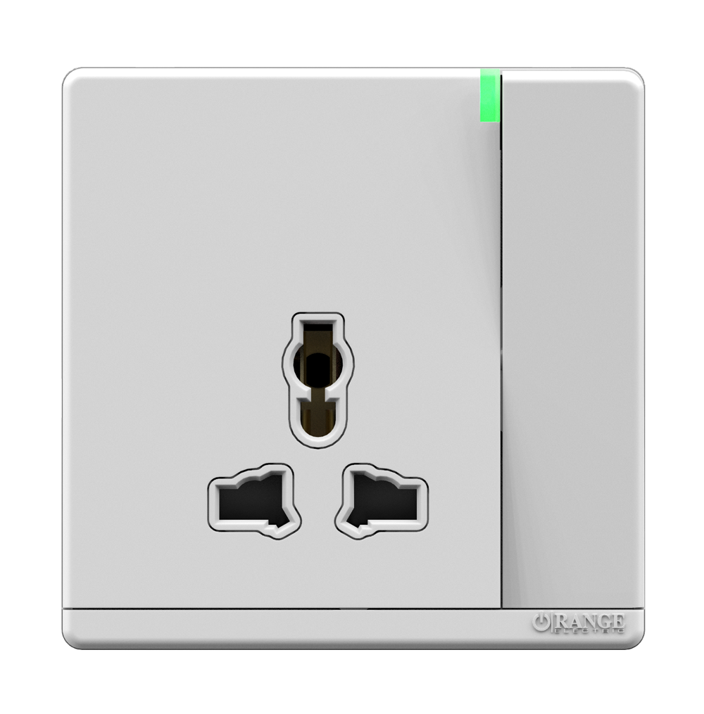 ODESSA 13Amp. 250V Single Multi Switched Socket Outlet with Indicator White