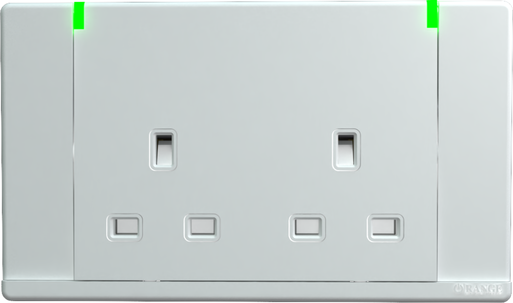 ODESSA 13Amp. 250V Twin Switched Socket Outlet with Indicator White