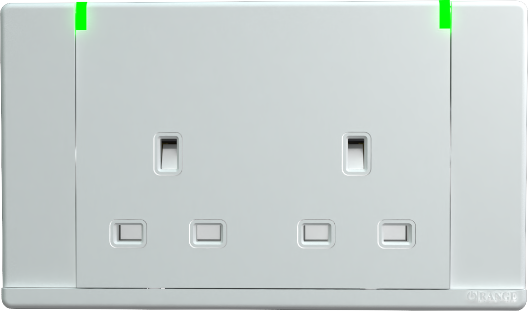 ODESSA 13Amp. 250V Twin Switched Socket Outlet with Indicator White
