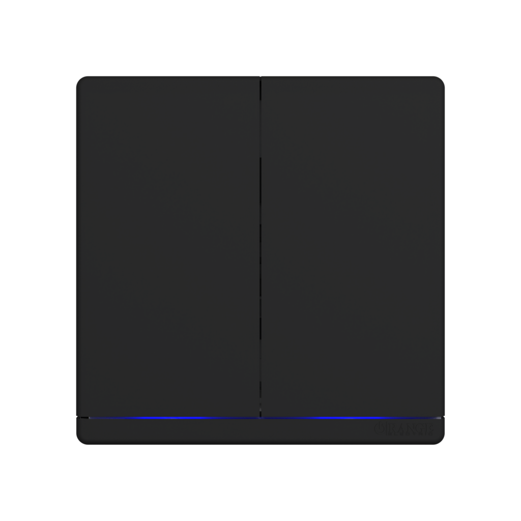 ODESSA 16AX 250V 2Gang 1Way Switch with Indicator Black Matte