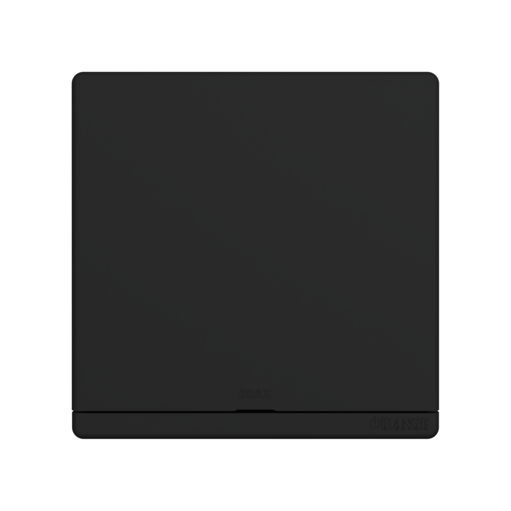ODESSA 20AX 250V Double Pole Switch with Indicator with Earth Strap Black Matte