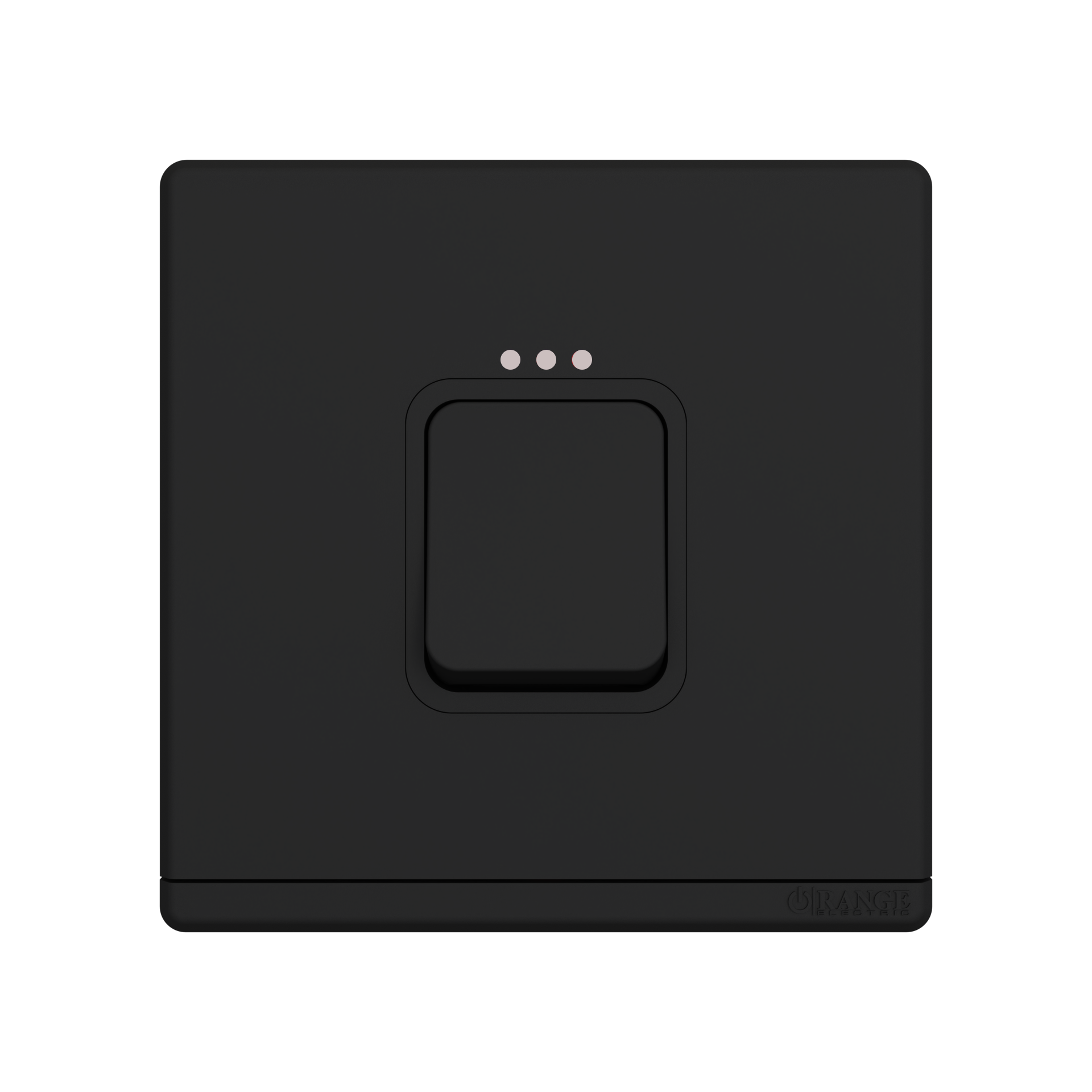 ODESSA 45AX 250V Double Pole Switch with Indicator (3x3) with Earth Strap Black Matte