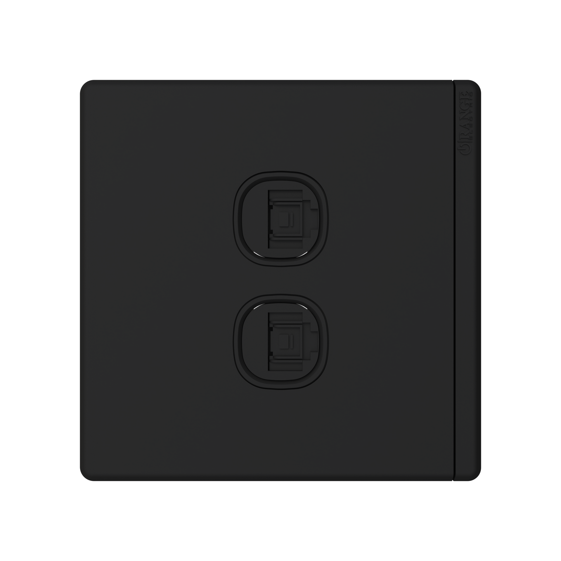 ODESSA 2Gang 8Wire 8Contact Telephone/Data Outlet Black Matte