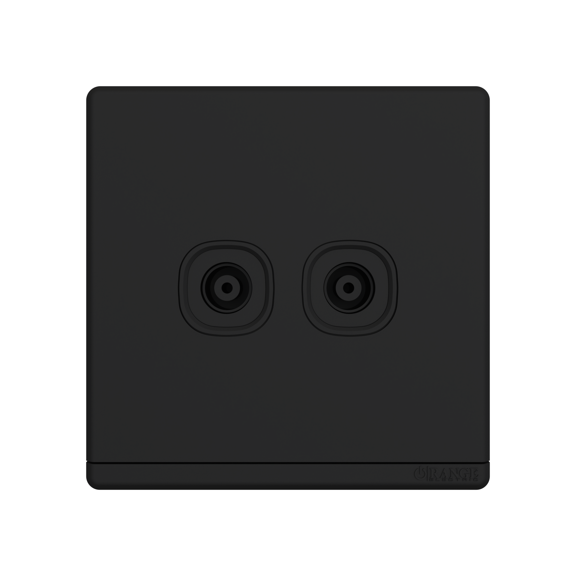 ODESSA 2Gang TV Co-Axial Outlet (75Ohm) Black Matte