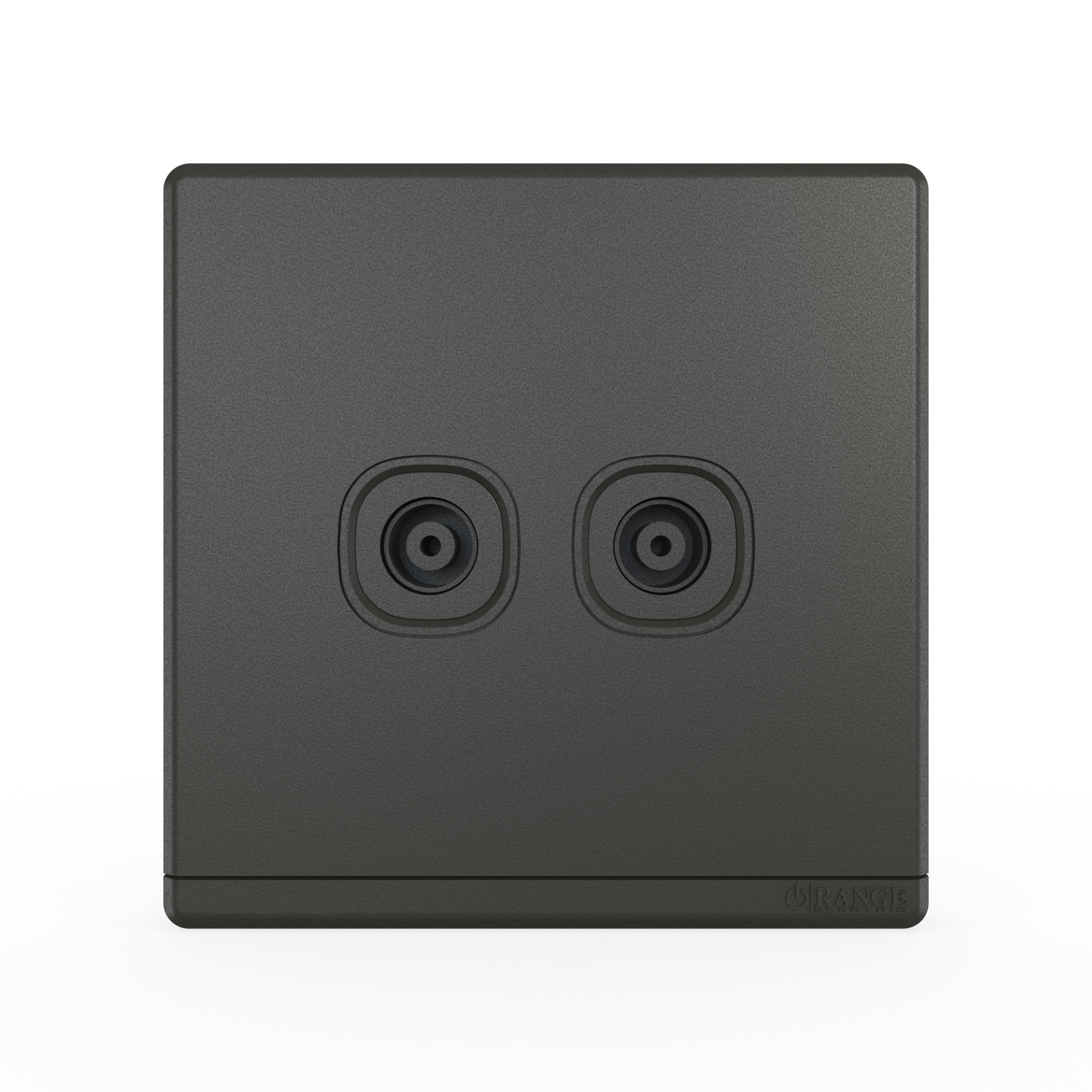 ODESSA 2Gang TV Co-Axial Outlet (75Ohm) Pearl Gunmetal