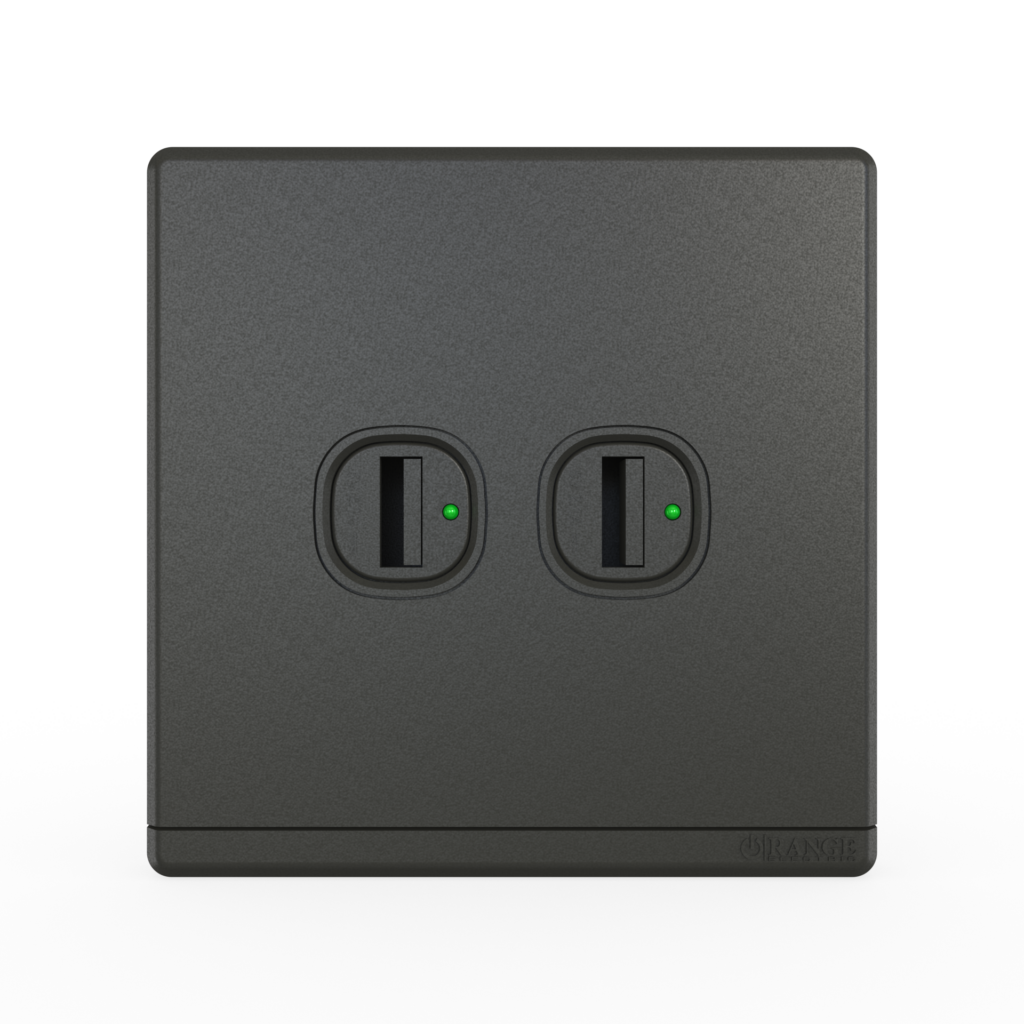 ODESSA 2.1Amp. 2Gang Type-A USB Charger Outlet Pearl Gunmetal