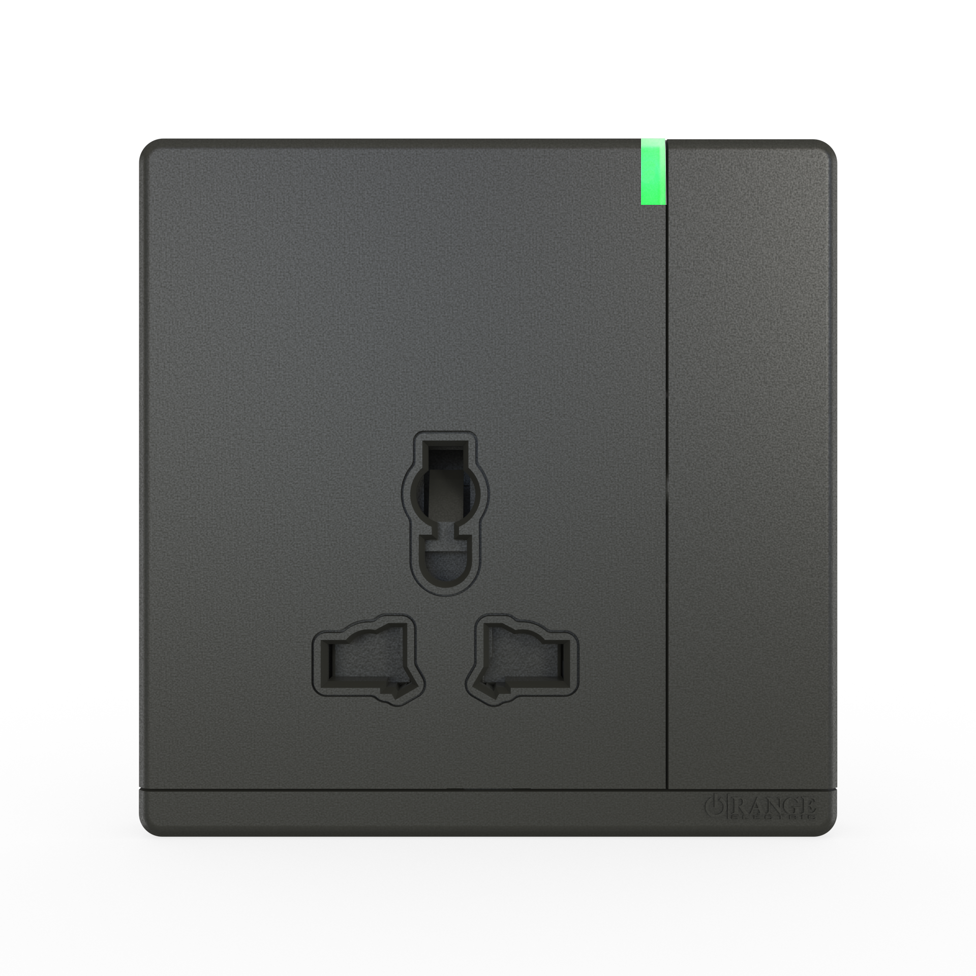 ODESSA 13Amp. 250V Single Multi Switched Socket Outlet with Indicator Pearl Gunmetal