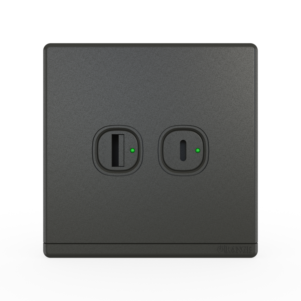 ODESSA 2.1Amp. Type-A + Type-C USB Charger Outlet Pearl Gunmetal