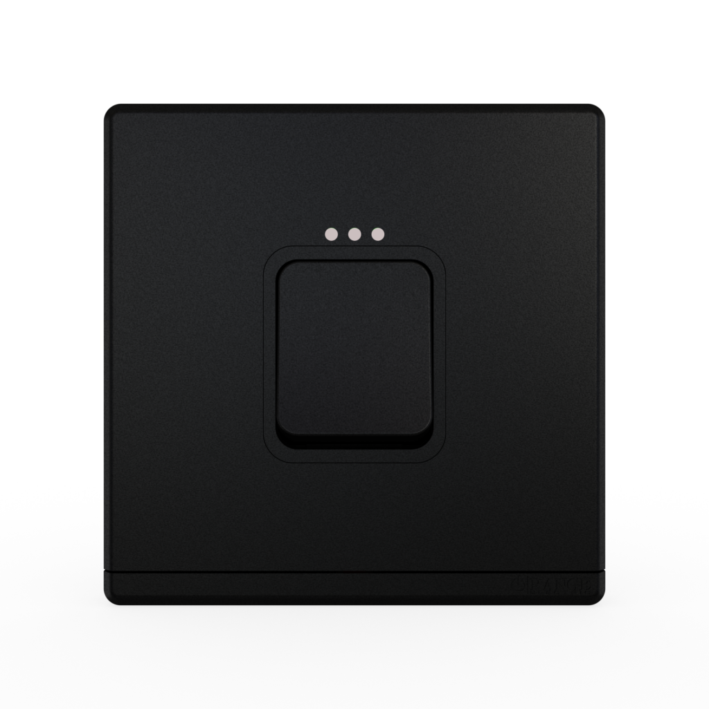 ODESSA 45AX 250V Double Pole Switch with Indicator (3×3) with Earth Strap Pearl Black