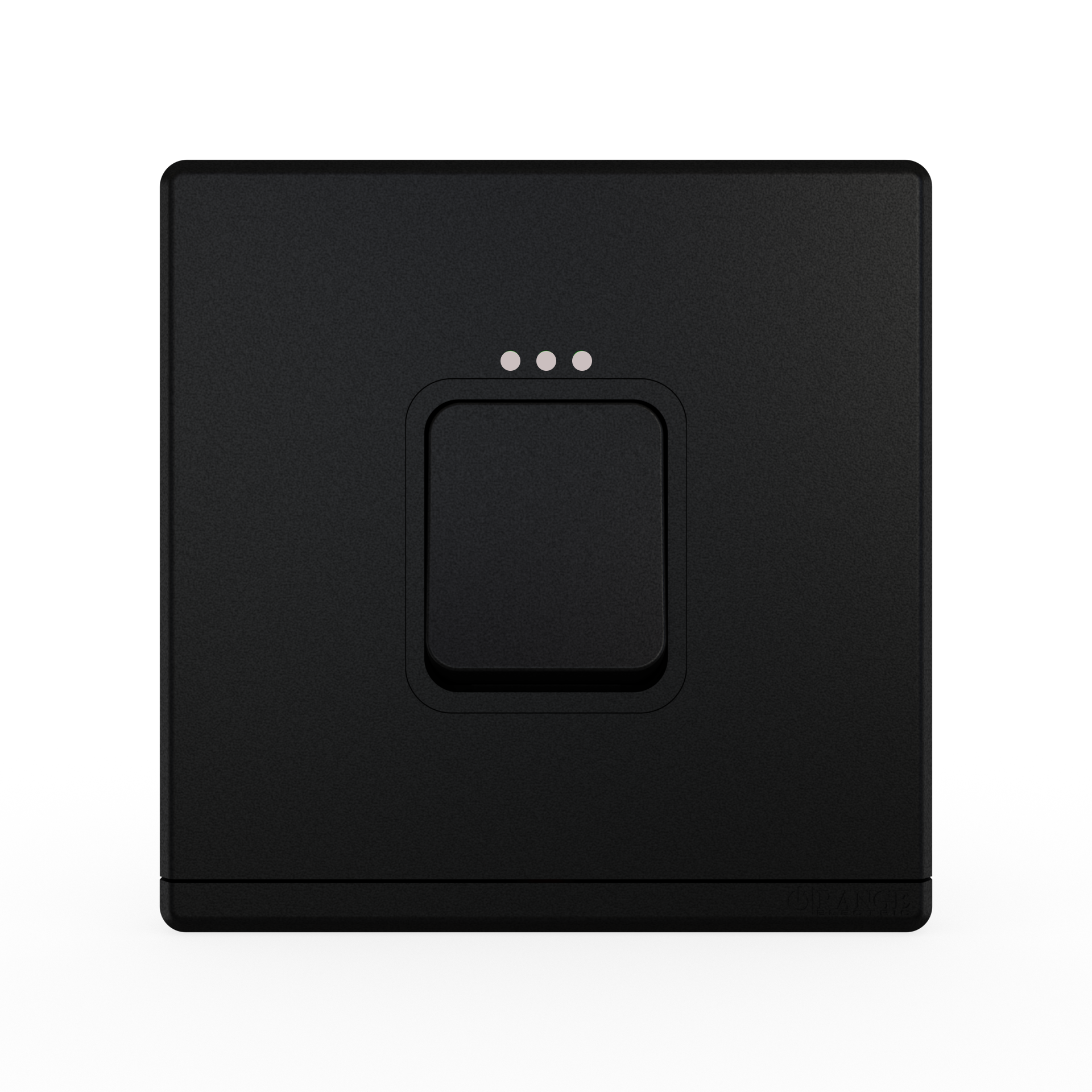 ODESSA 45AX 250V Double Pole Switch with Indicator (3x3) with Earth Strap Pearl Black
