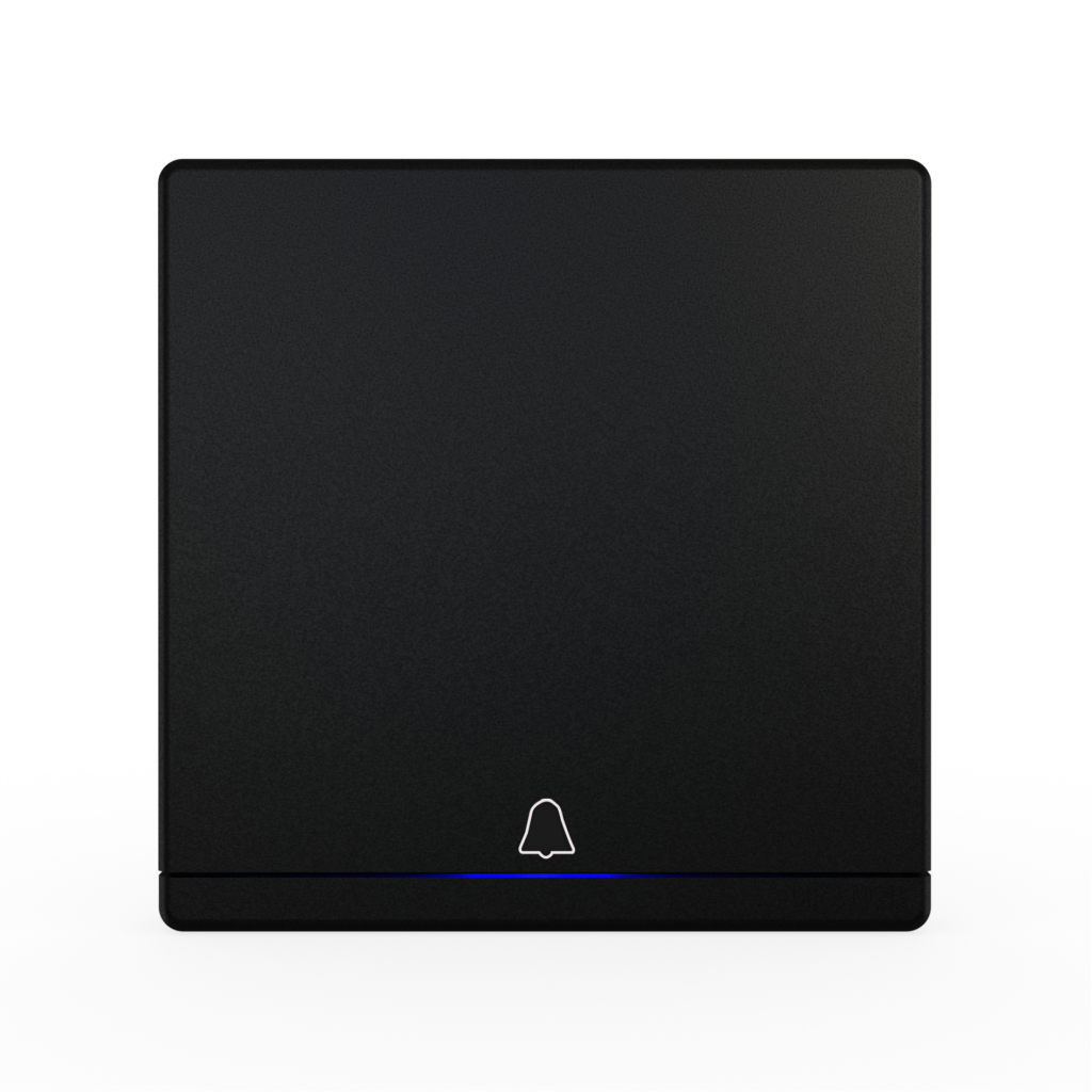 ODESSA 16AX 250V 1Gang 1Way Bell Press with Indicator Pearl Black