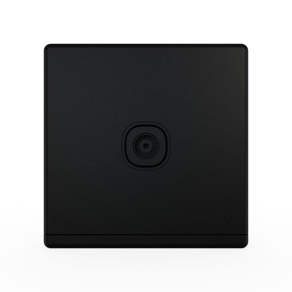 ODESSA 1Gang TV Co-Axial Outlet (75Ohm) Pearl Black