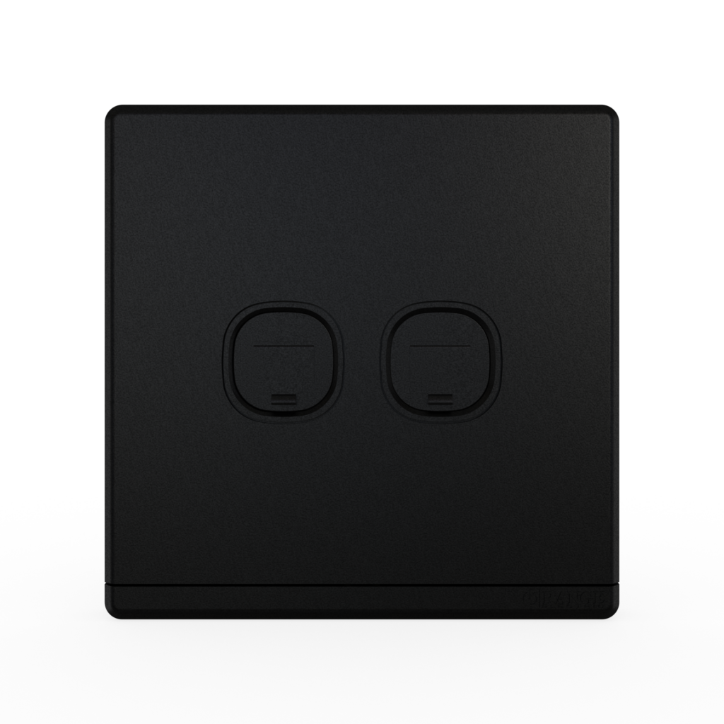 ODESSA 2Gang 4Wire Telephone Outlet Pearl Black