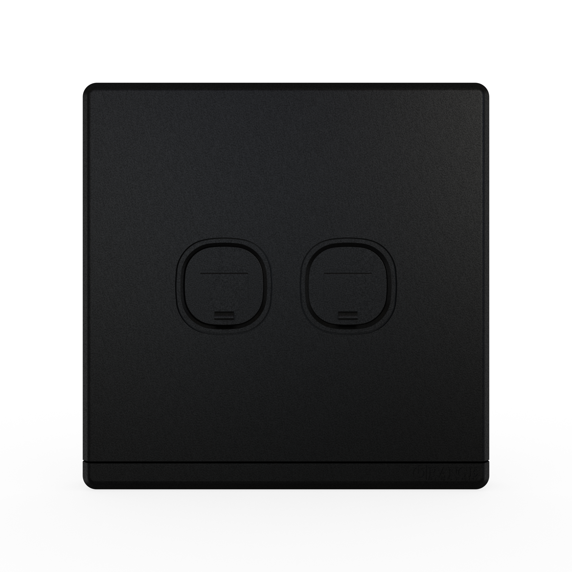 ODESSA 2Gang 4Wire Telephone Outlet Pearl Black