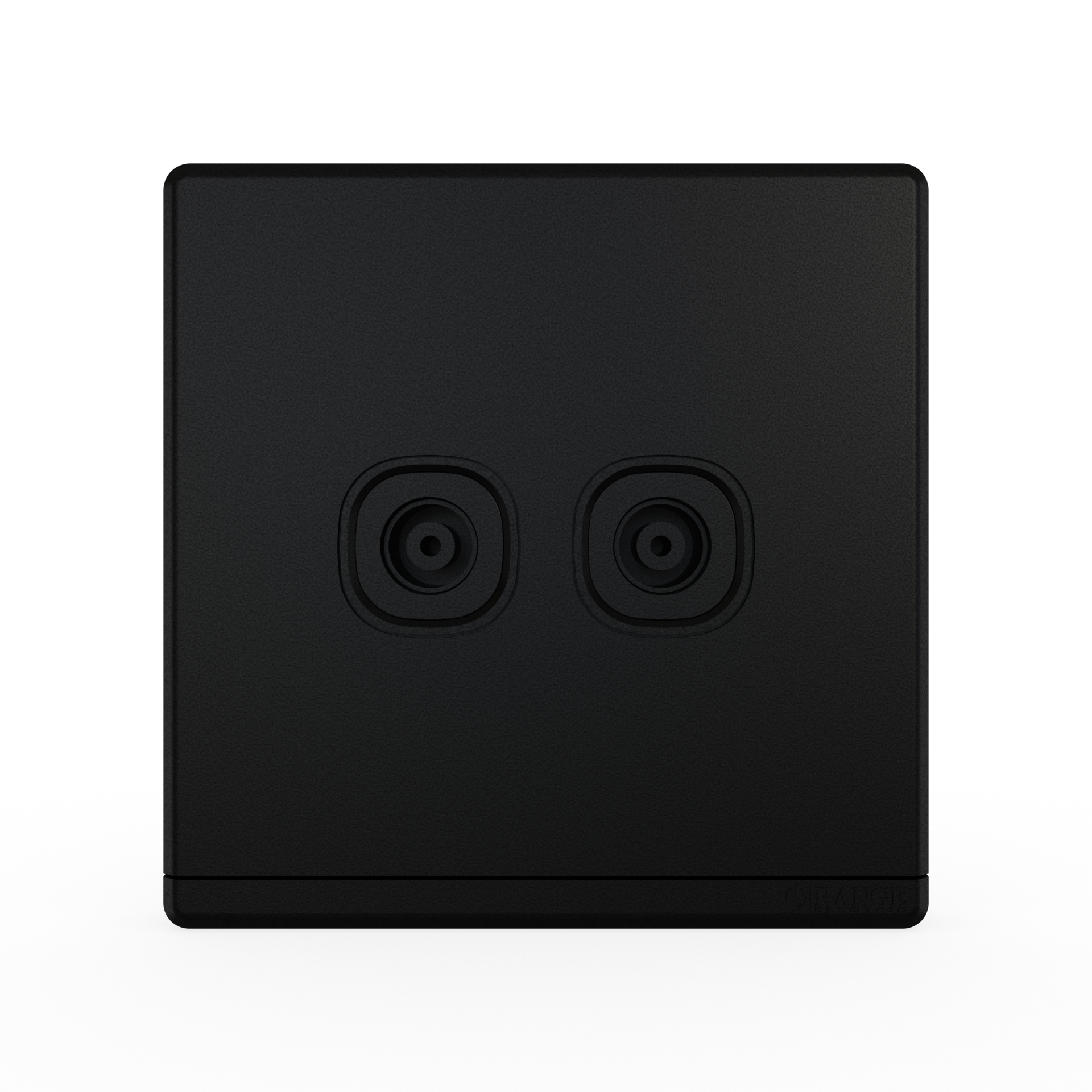 ODESSA 2Gang TV Co-Axial Outlet (75Ohm) Pearl Black
