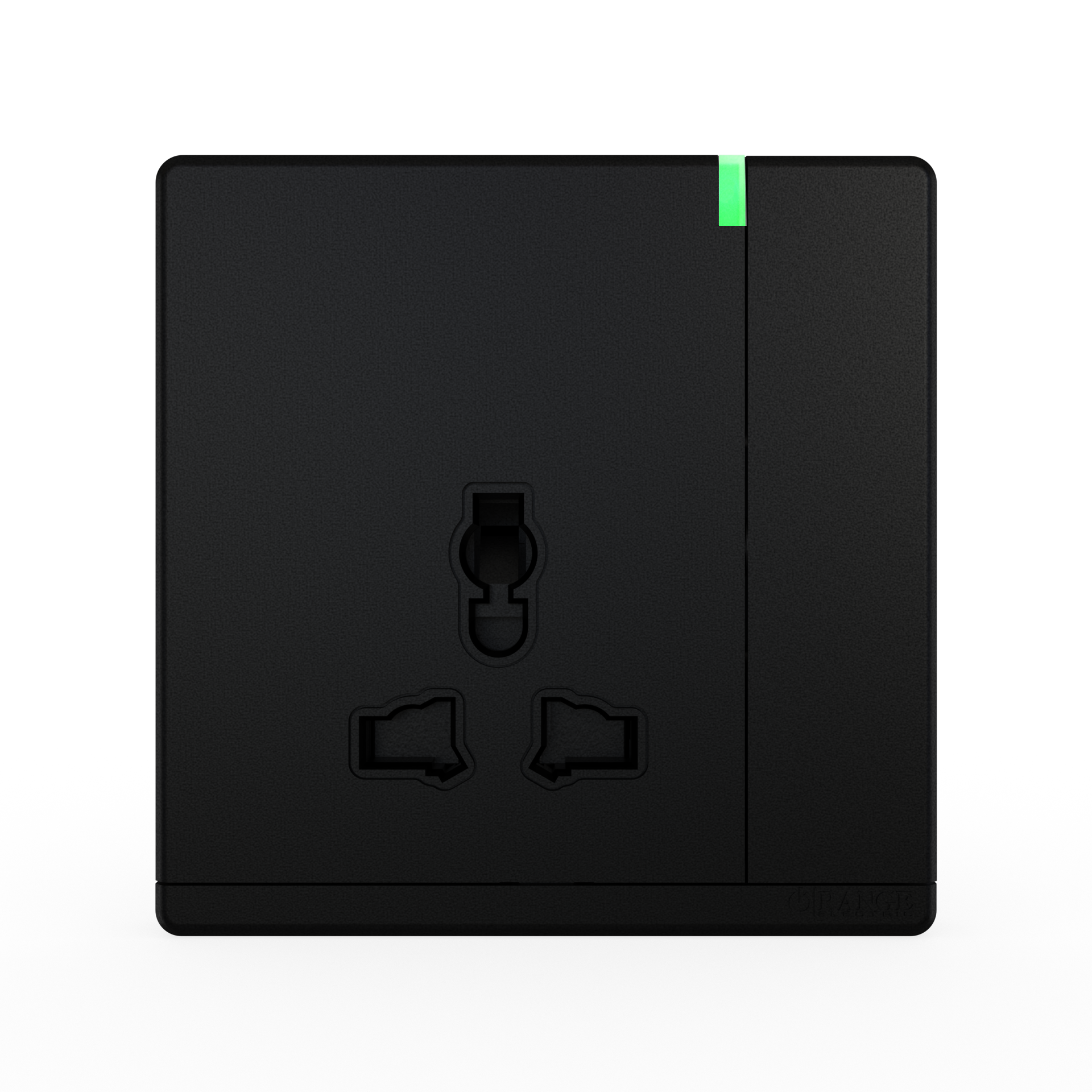 ODESSA 13Amp. 250V Single Multi Switched Socket Outlet with Indicator Pearl Black