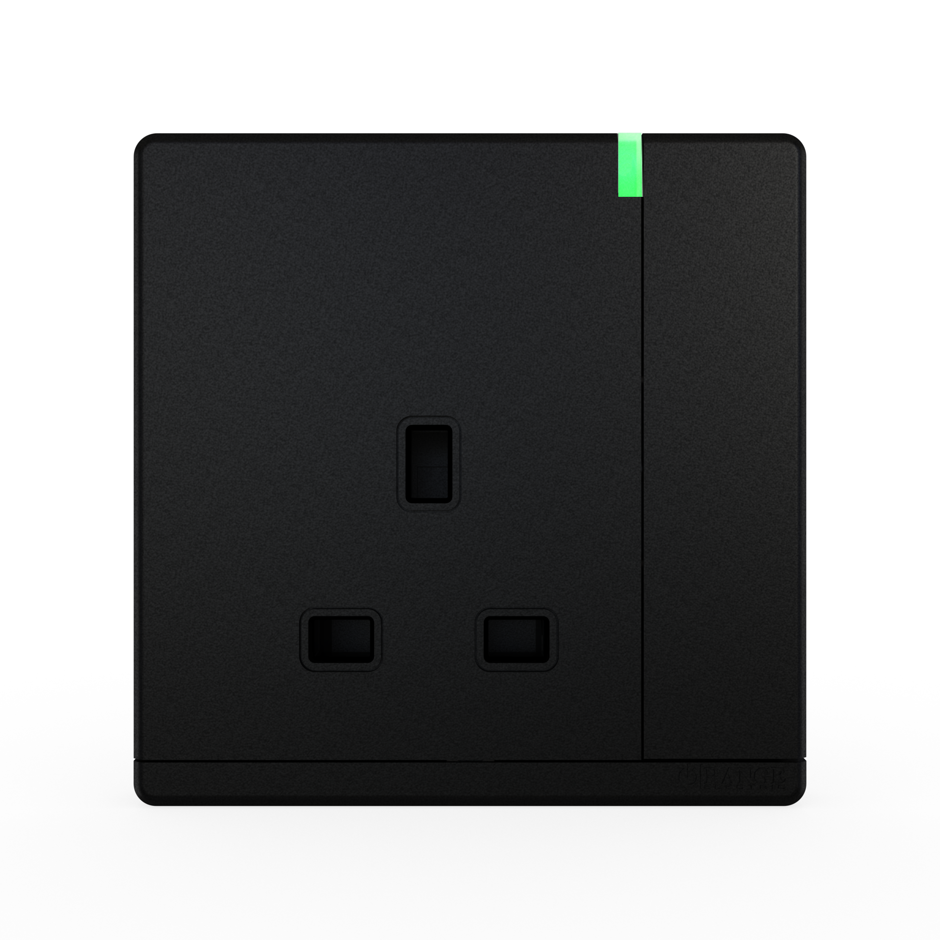 ODESSA 13Amp. 250V Single Switched Socket Outlet with Indicator Pearl Black