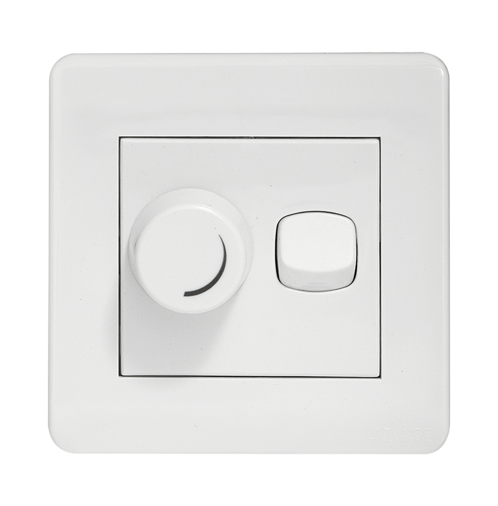 SCINTILLA 400Watt Light Dimmer Controller with Switch White with White Surround