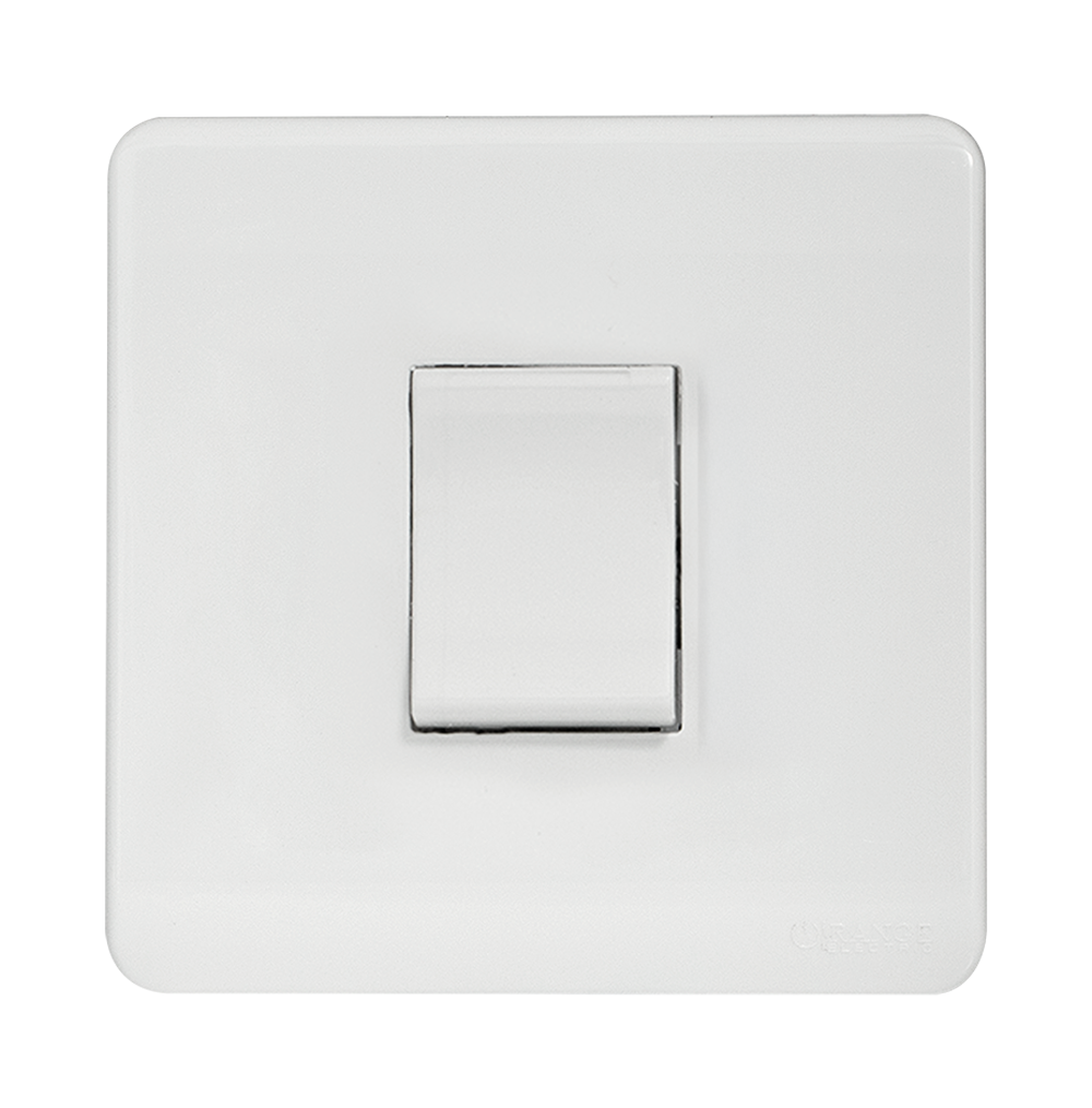 SCINTILLA 20Amp. Double Pole Switch White with White Surround