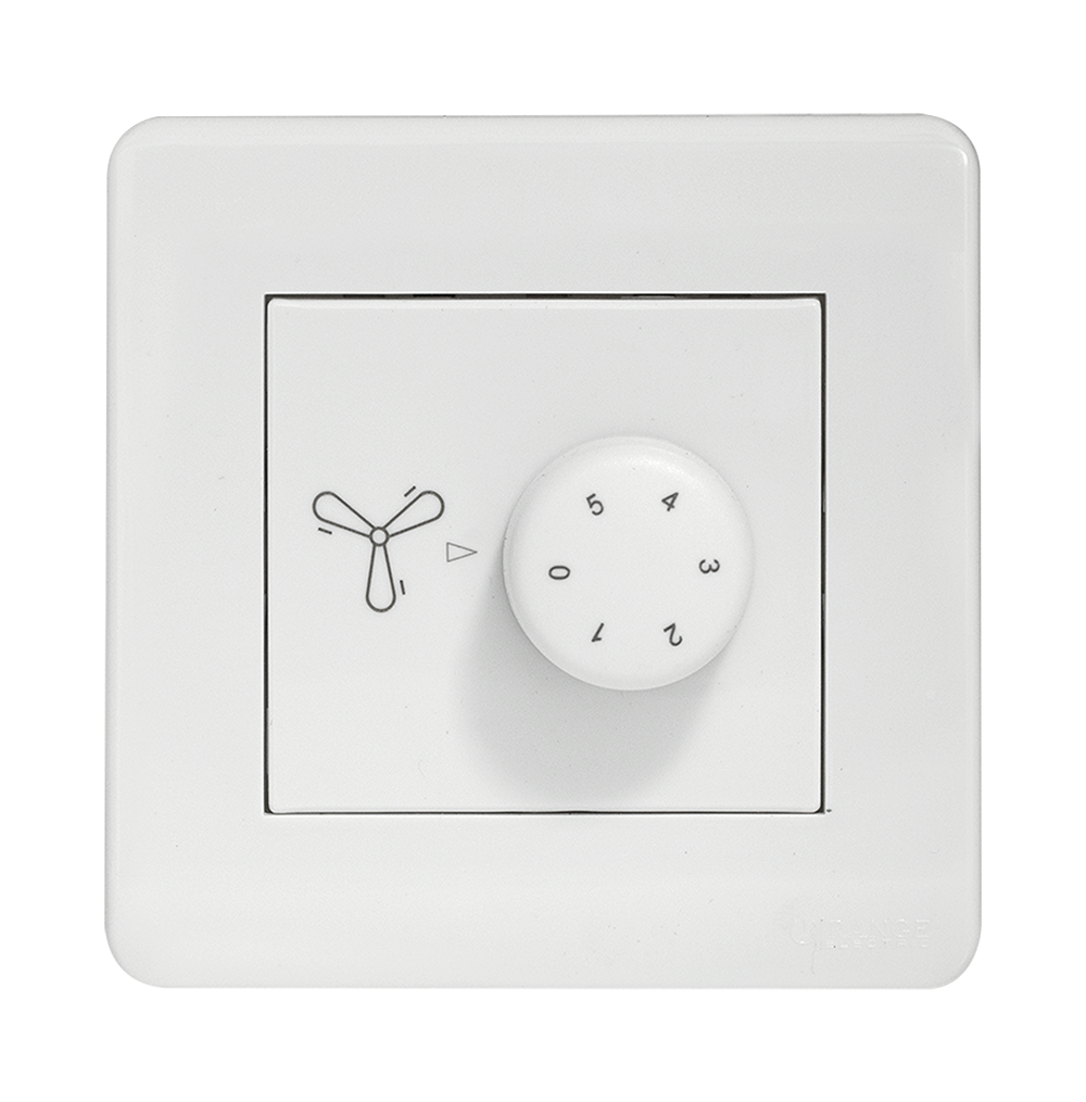 SCINTILLA 90Watt 5Step Humfree Fan Controller White with White Surround