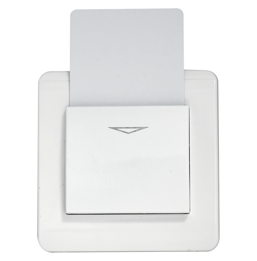 SCINTILLA 25Amp. Electronic Key Card Switch White with White Surround