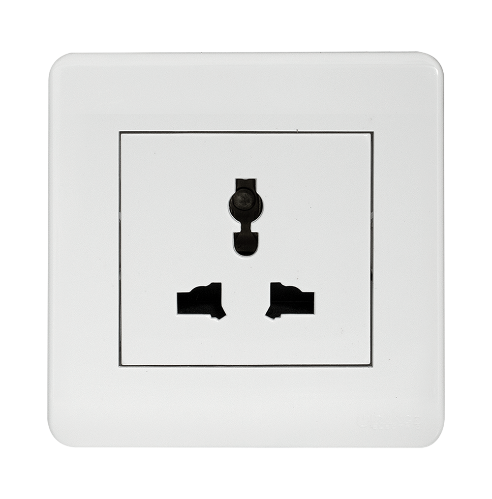 SCINTILLA 13Amp. Single Multi Unswitched Socket Outlet White with White Surround