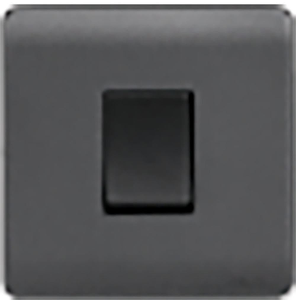 SCINTILLA 20Amp. Double Pole Switch B/Matte with GM/Matte Surround