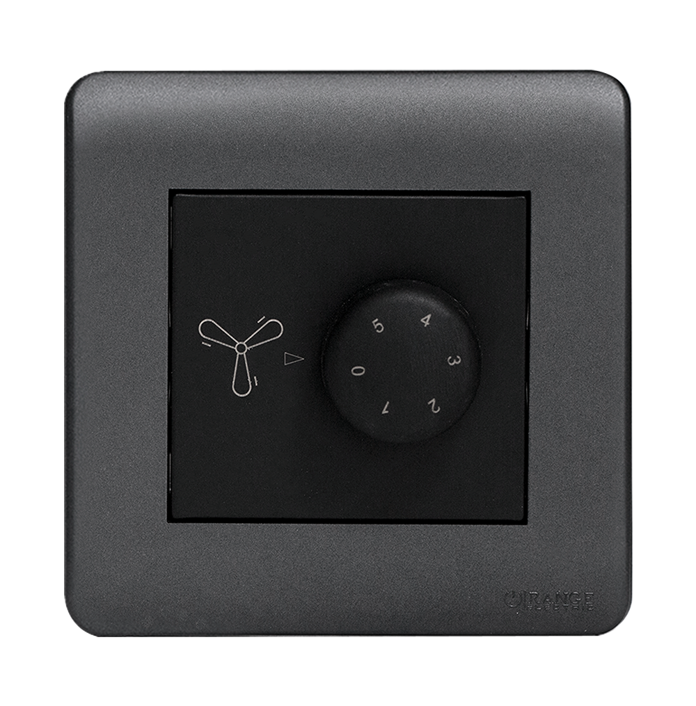 SCINTILLA 90Watt 5Step Humfree Fan Controller B/Matte with GM/Matte Surround