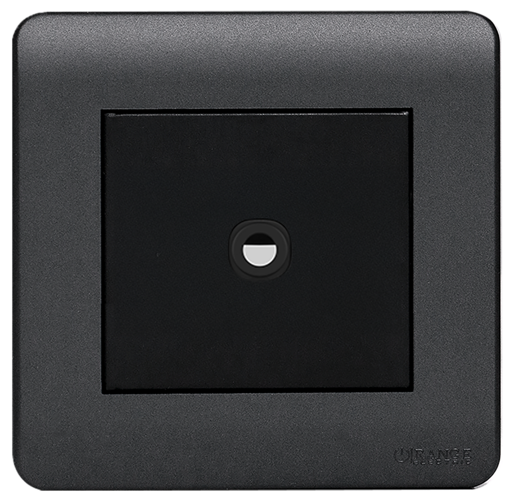 SCINTILLA 1Gang 25Amp Flex Outlet B/Matte with GM/Matte Surround