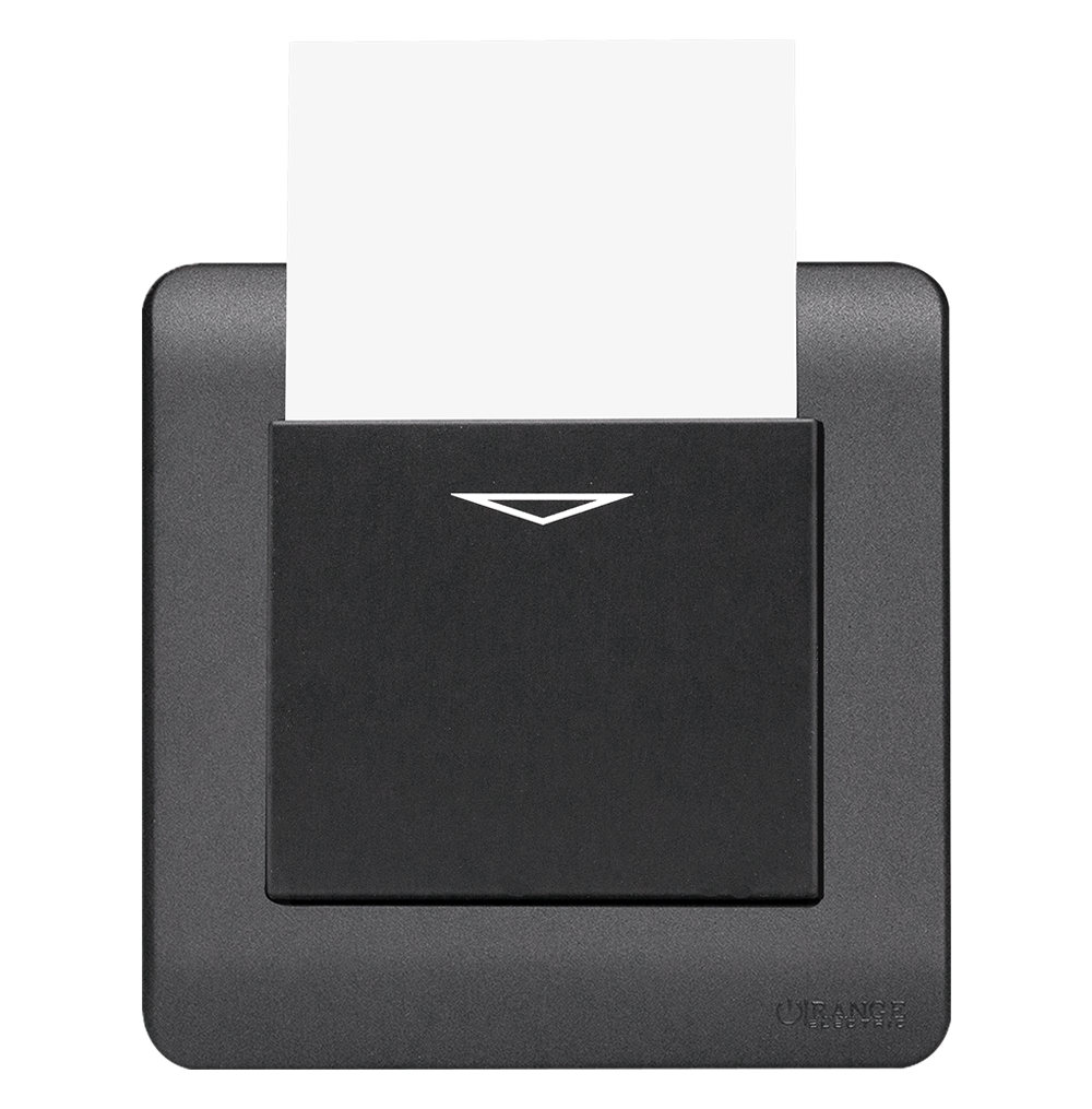 SCINTILLA 25Amp. Electronic Key Card Switch B/Matte with GM/Matte Surround