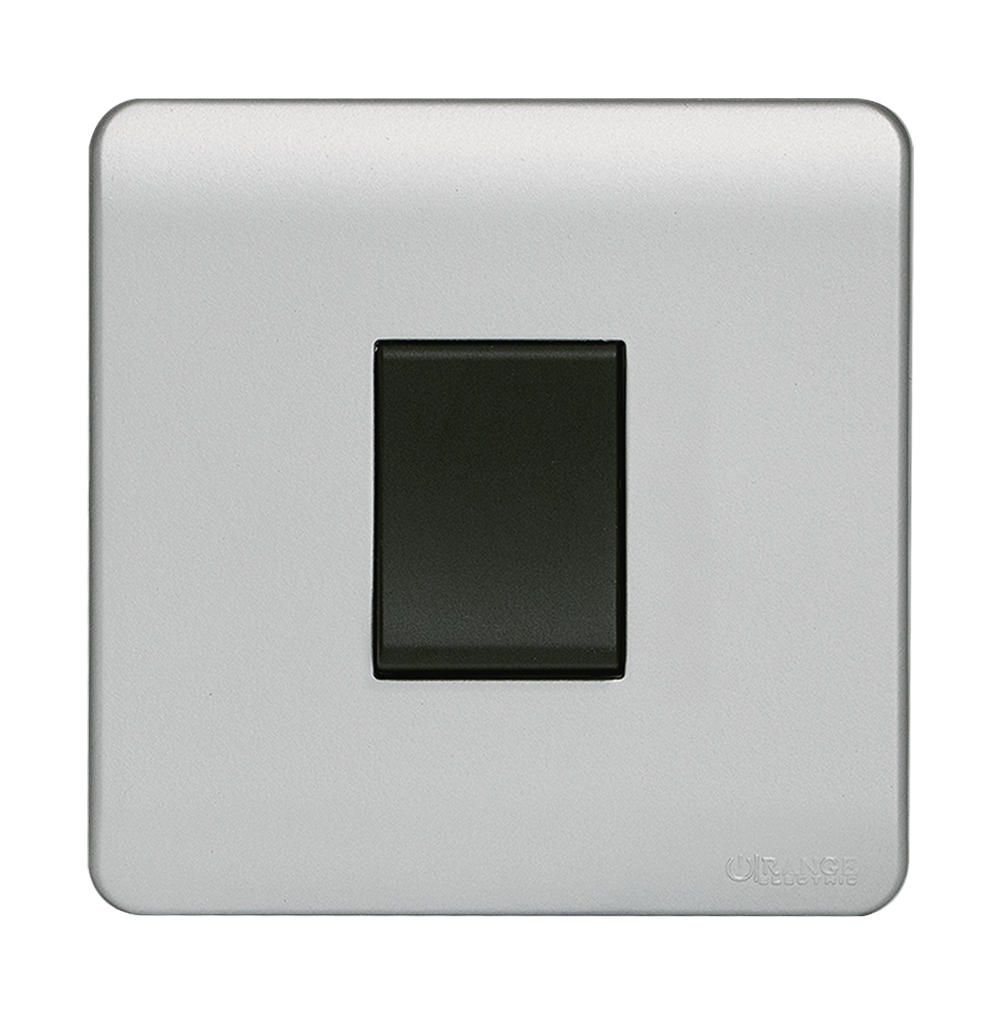 SCINTILLA 20Amp. Double Pole Switch B/Matte with S/Matte Surround