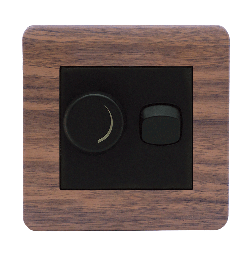SCINTILLA 400Watt Light Dimmer Controller with Switch B/Matte with Kumbuk Surround