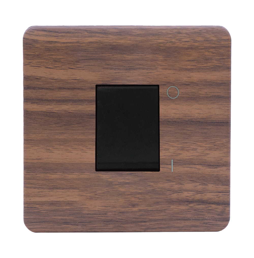 SCINTILLA 20Amp. Double Pole Switch with Indicator + Earth Bar B/Matte with Kumbuk Surround