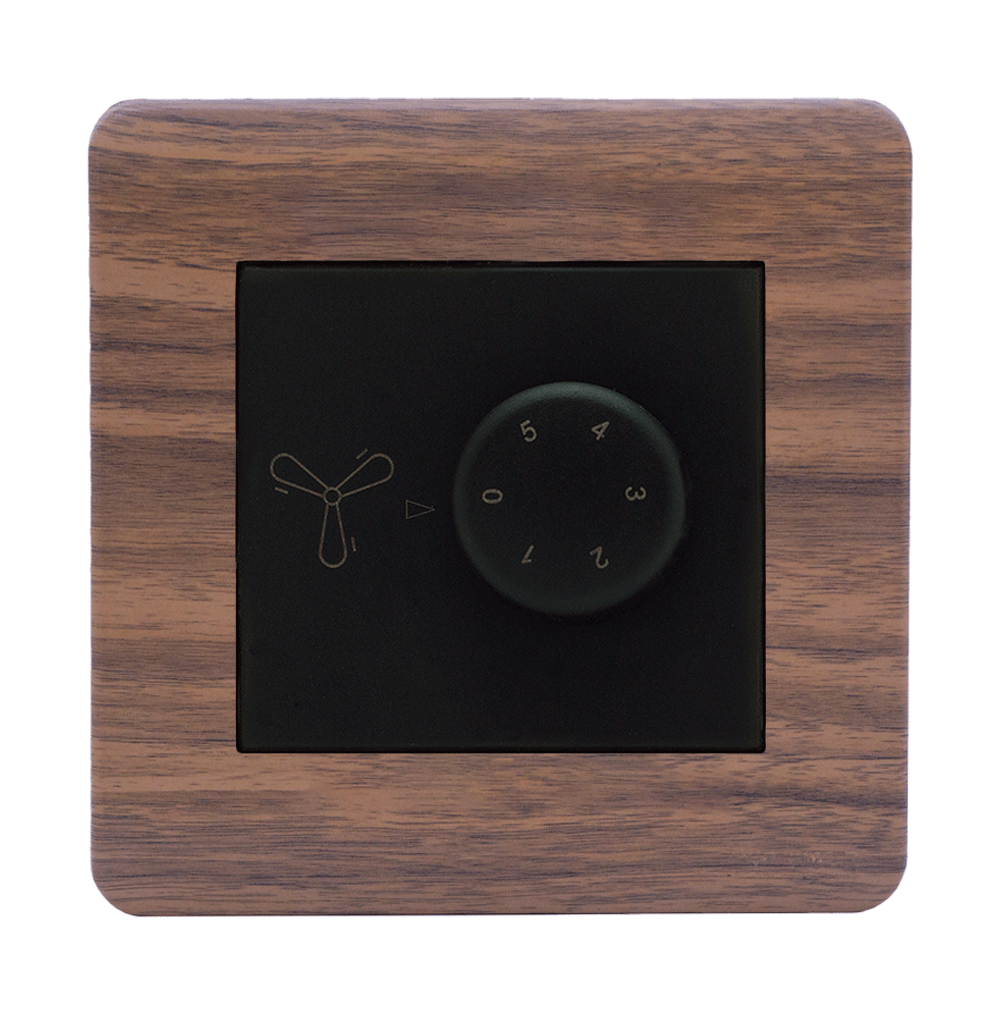 SCINTILLA 90Watt 5Step Humfree Fan Controller B/Matte with Kumbuk Surround