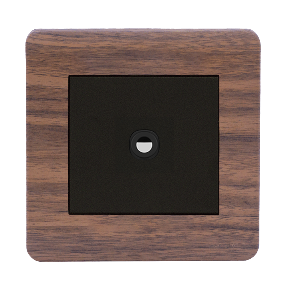SCINTILLA 1Gang 25Amp Flex Outlet B/Matte with Kumbuk Surround