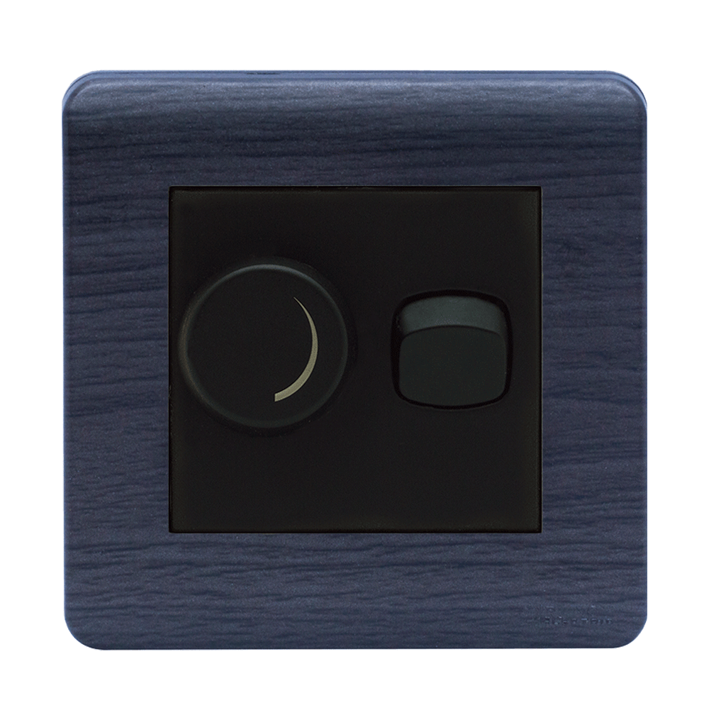SCINTILLA 400Watt Light Dimmer Controller with Switch B/Matte with Kaluwara Surround