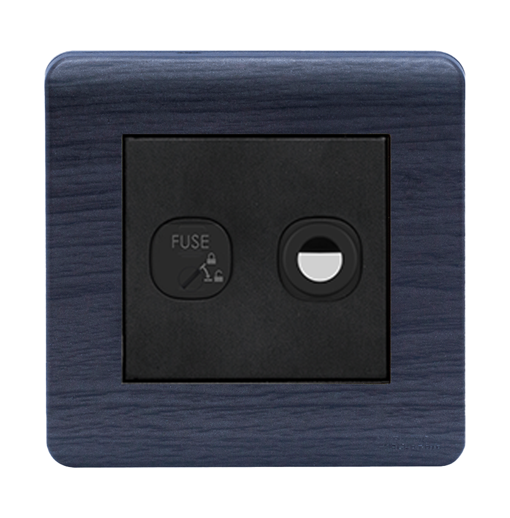 SCINTILLA 1Gang 13Amp Fused Flex Outlet B/Matte with Kaluwara Surround