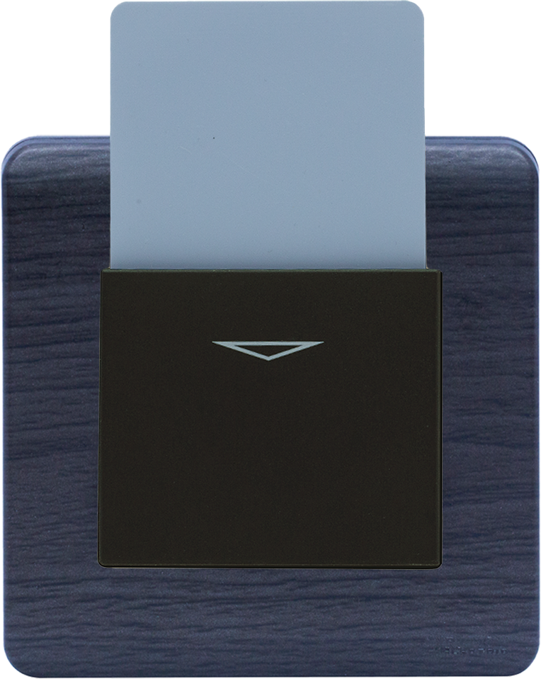 SCINTILLA 25Amp. Electronic Key Card Switch B/Matte with Kaluwara Surround