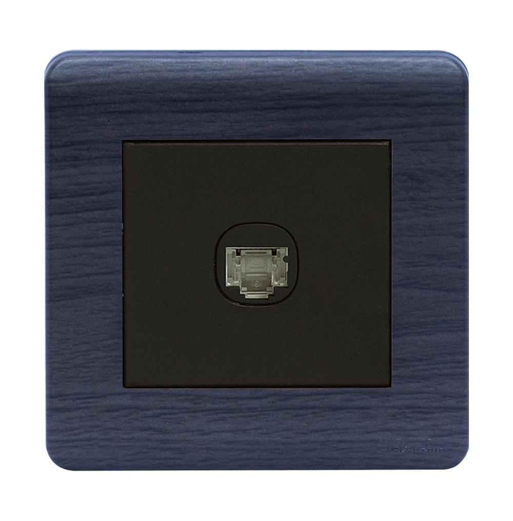 SCINTILLA 1Gang 8Wire 8Contact Telephone/Data Outlet B/Matte with Kaluwara Surround