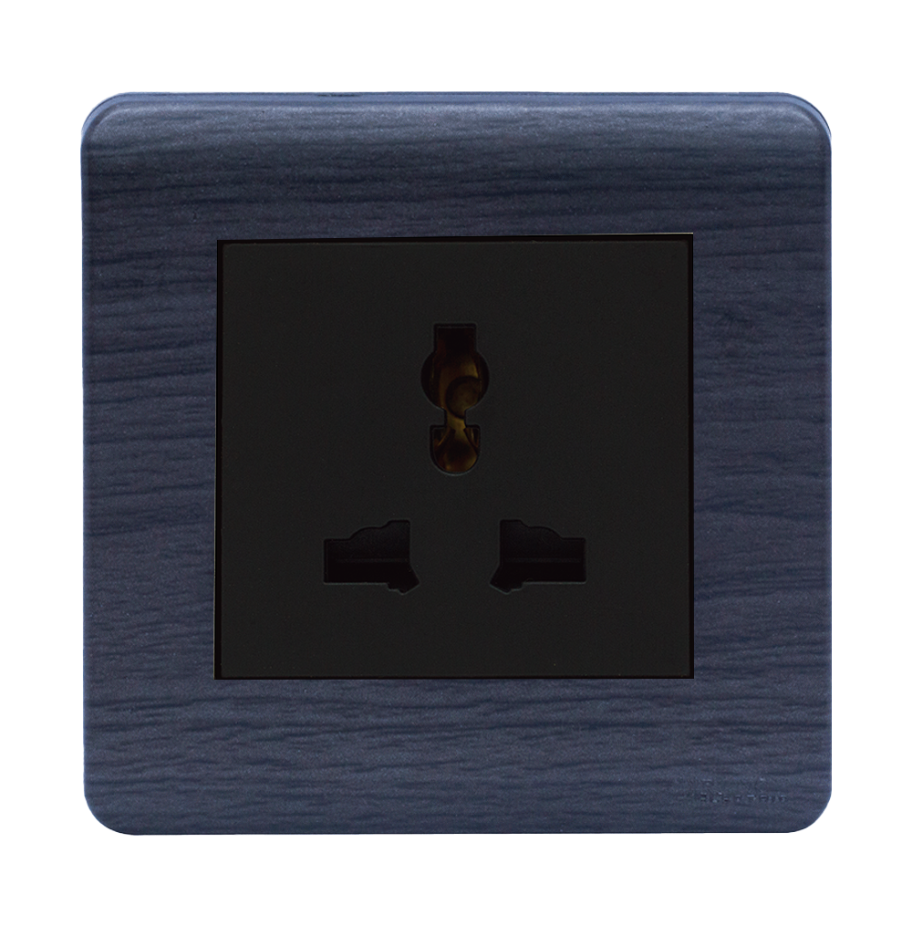 SCINTILLA 13Amp. Single Multi Unswitched Socket Outlet B/Matte with Kaluwara Surround