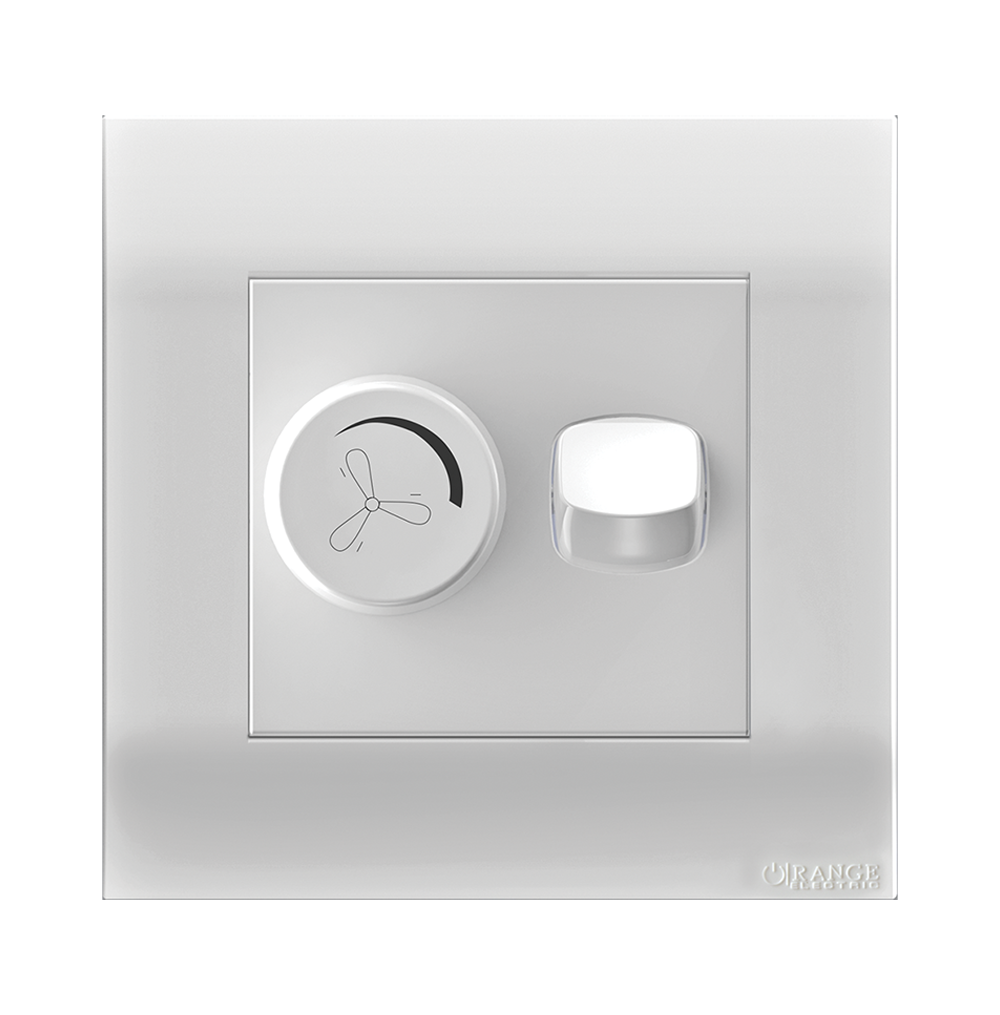 AKOYA 400Watt Fan Speed Controller with Switch White with White Surround