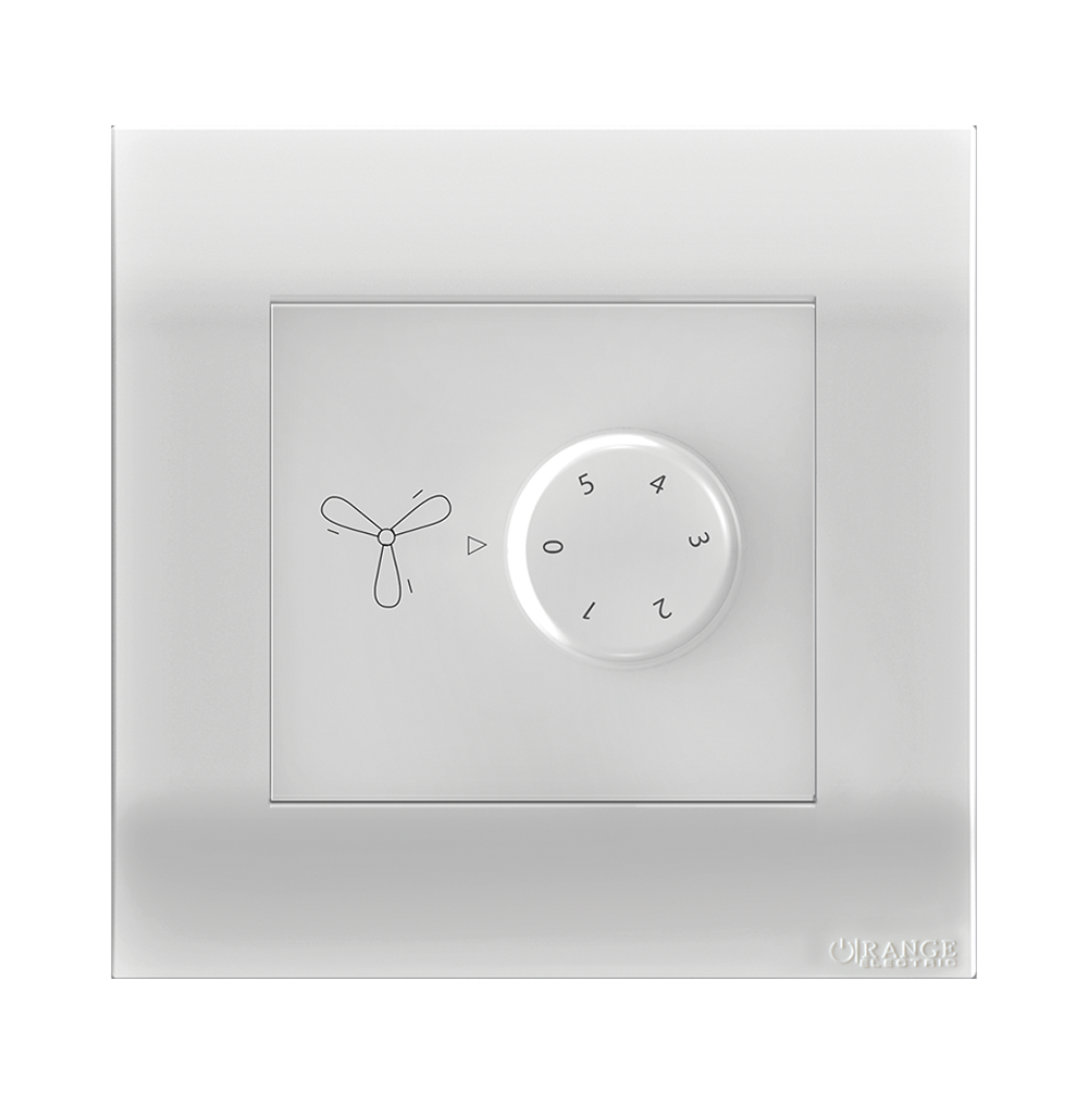 AKOYA 90Watt 5Step Humfree Fan Controller White with White Surround