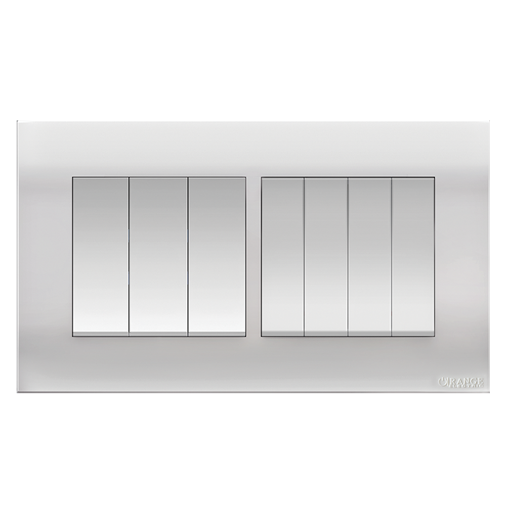 AKOYA 16Amp. 7Gang 1Way Switch White with White Surround