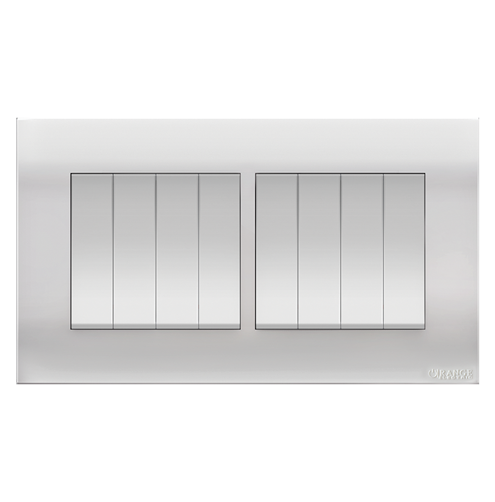 AKOYA 16Amp. 8Gang 2Way Switch White with White Surround