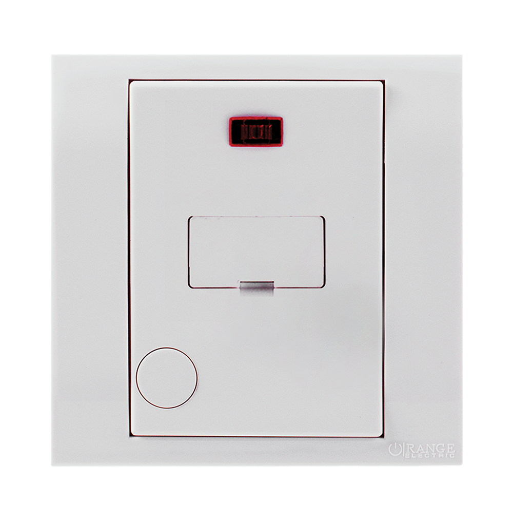 AKOYA 13Amp. Unswitched Fuse Connection Unit with Indicator White with White Surround